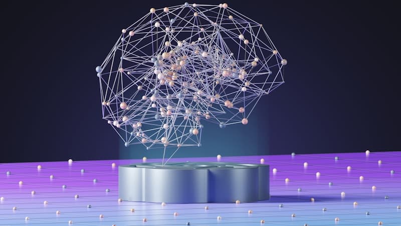 Abstract digital network sphere representing global trade connections